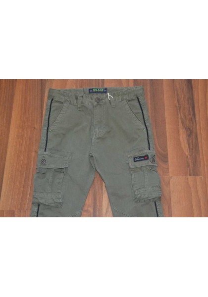 Котоновые брюки ДЖОГГЕРЫ,с накладными карманами, для мальчиков.Размеры 134-164 см.Фирма Grace,